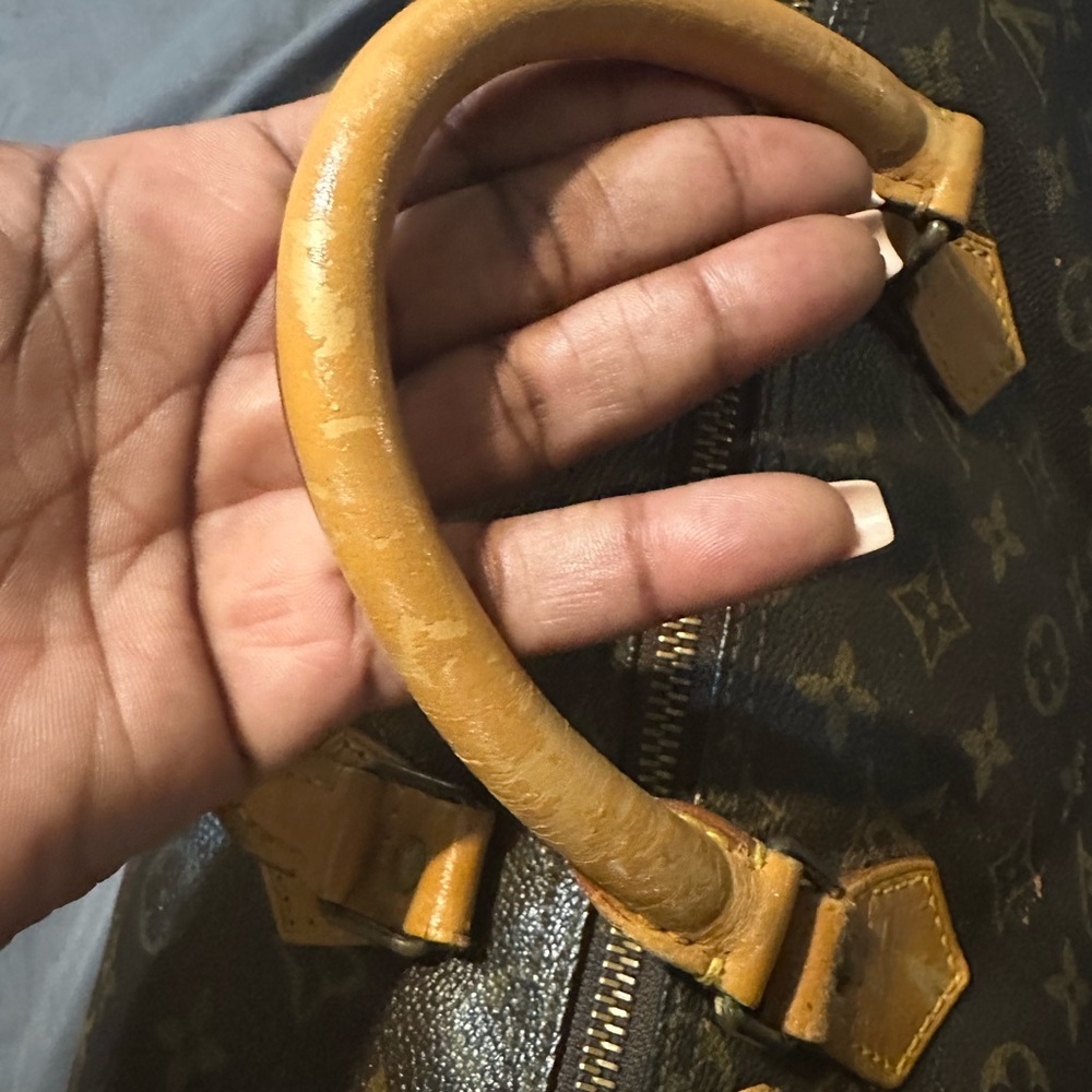 Louis Vuitton Speedy 35 Brown Monogram Bag with Colorful Scarf - Picture 14 of 16
